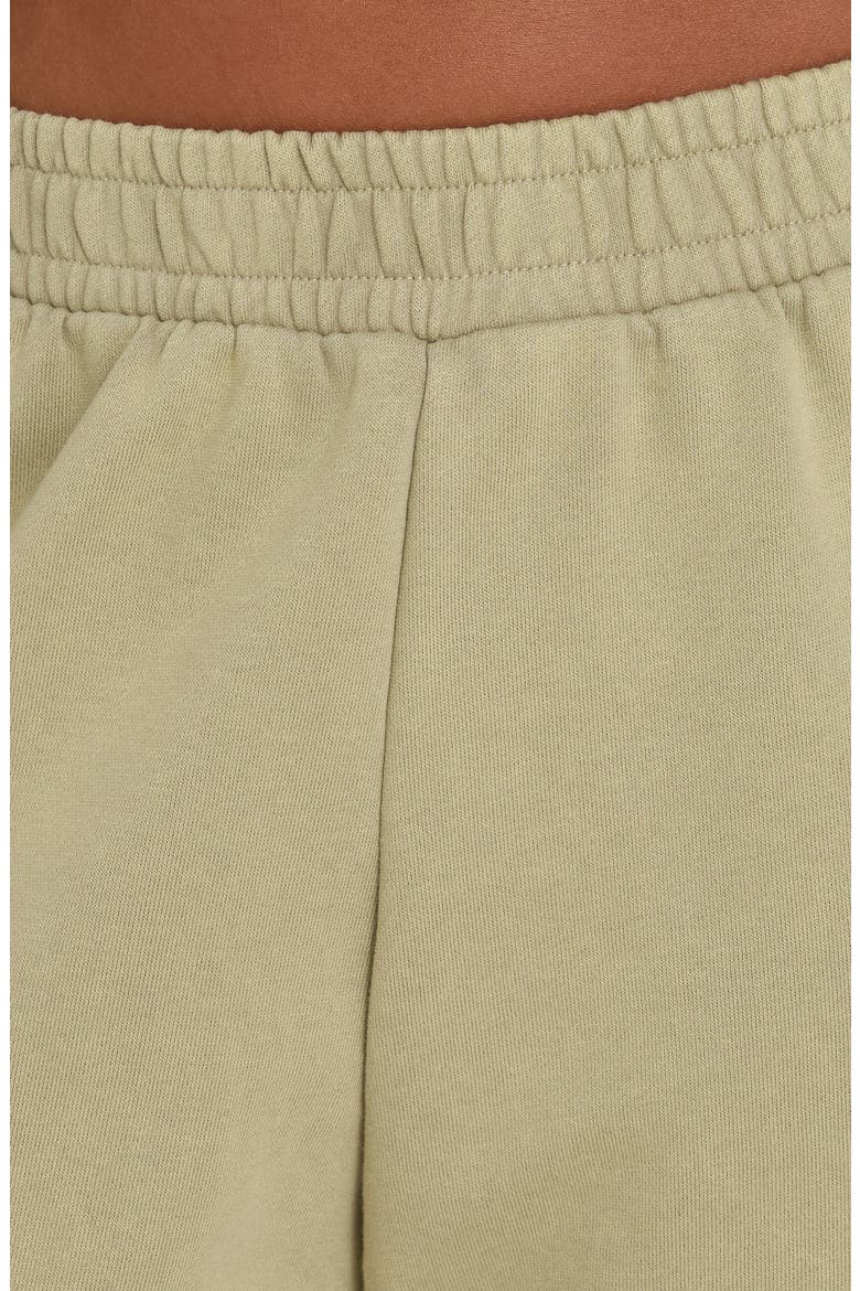 Harleah Wide Cargo Fleece Shorts, Alternate, color, KHAKI