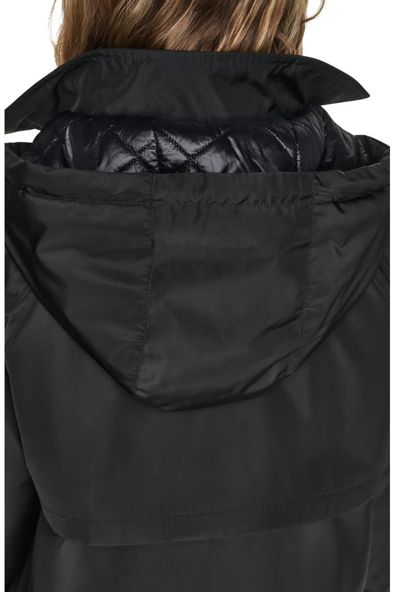 Hooded Short Padded Jacket, Alternate, color, BLACK