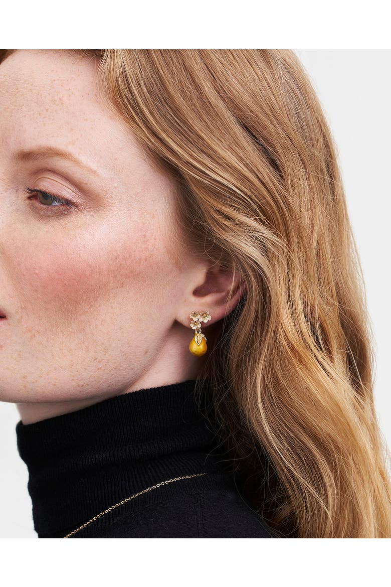 Golden Pear Drop Gold Earrings, Alternate, color, Gold