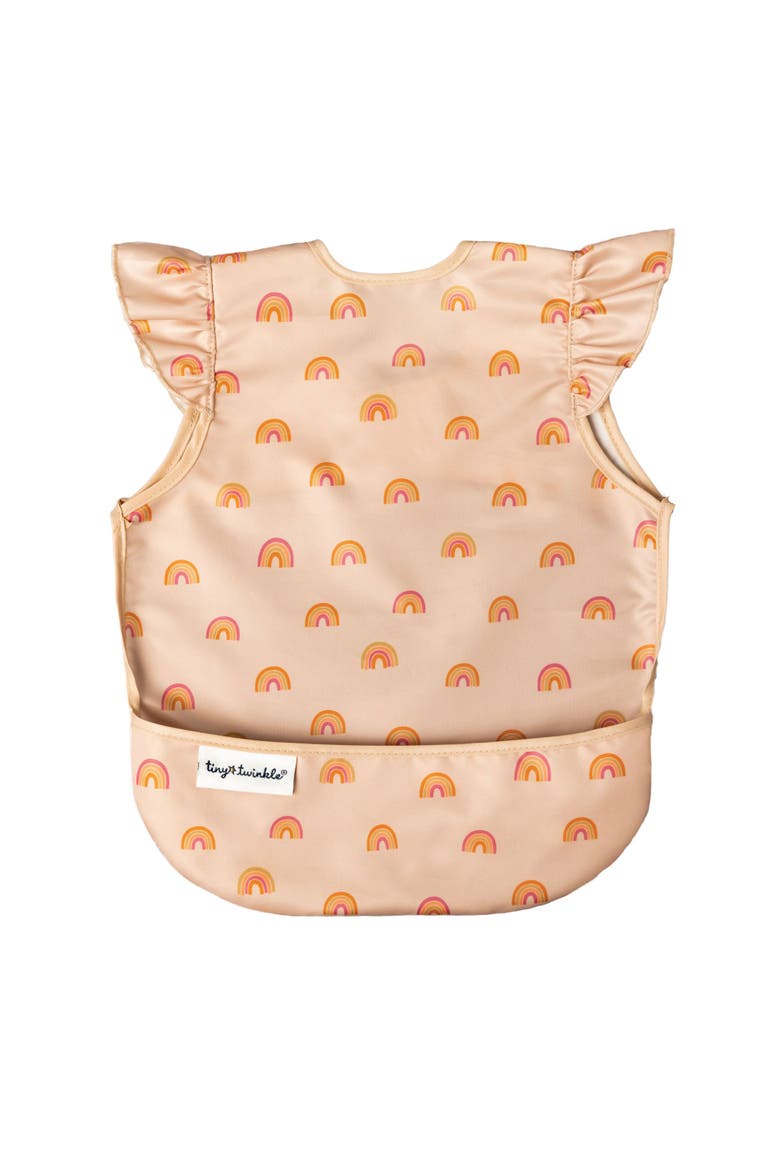 Mess-Proof and Waterproof Ruffled Shoulder Apron Bib, Main, color, Boho Rainbow