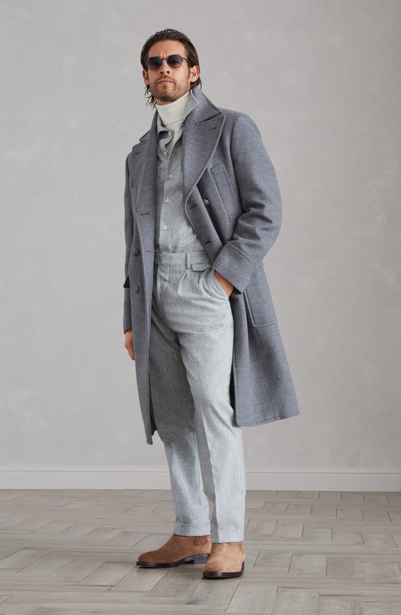 Brunello Cucinelli Virgin wool flannel overshirt, Alternate, color, 