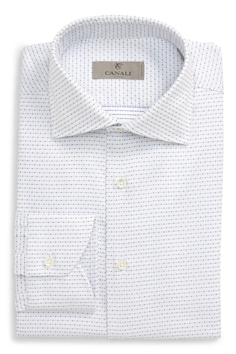 Regular Fit Geometric Dress Shirt, Main, color, BLUE