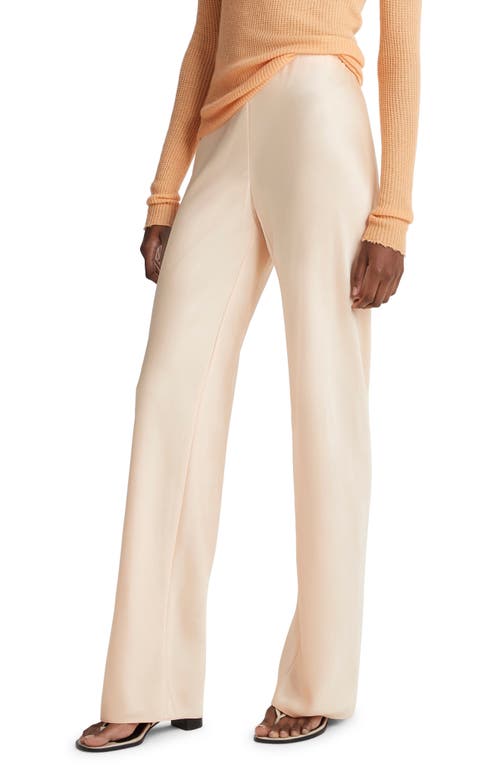 Vince High-waist Satin Bias Pants In Cantaloupe