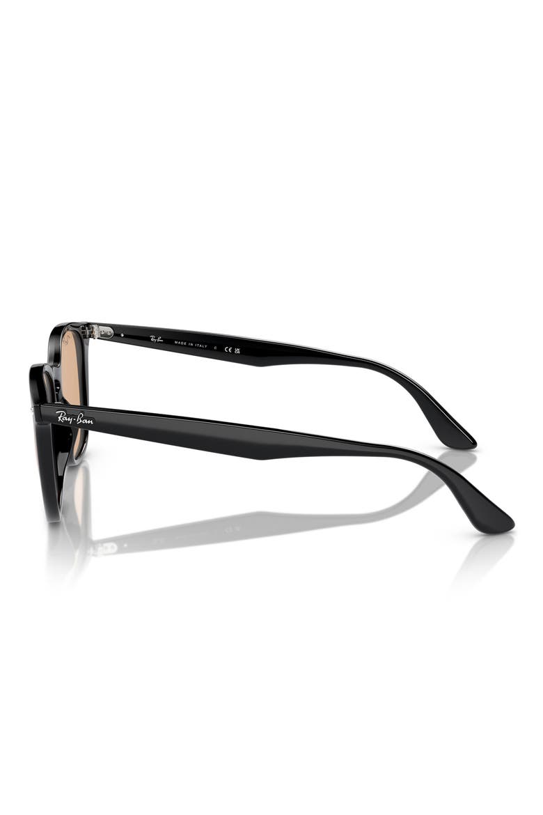 52mm Square Sunglasses, Alternate, color, BLACK / BROWN