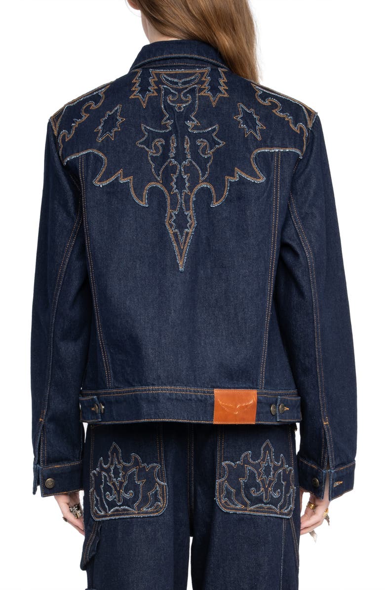 Zadig & Voltaire Bases Western Denim Jacket, Alternate, color, Brut