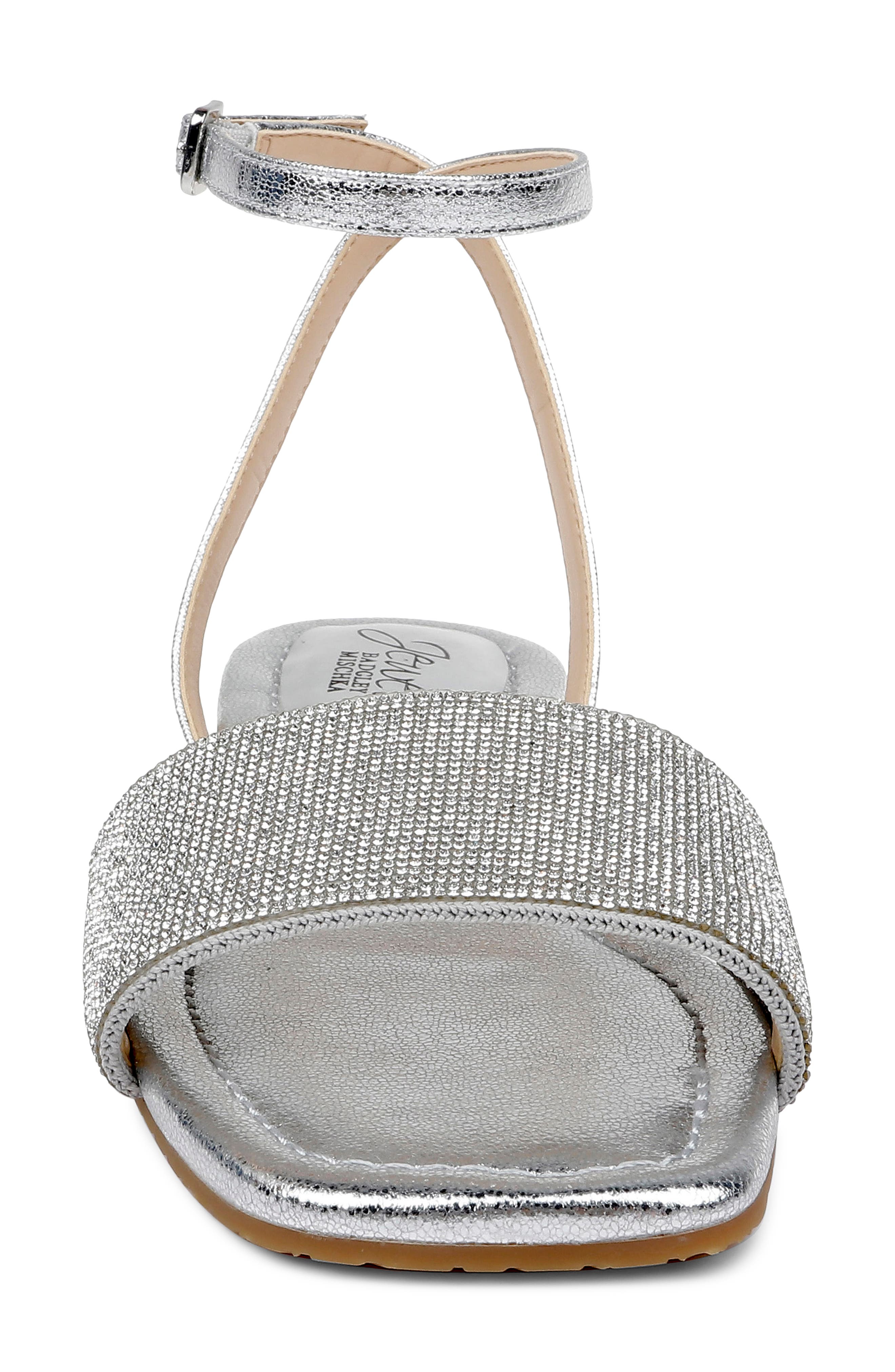 Hadley Ankle Strap Sandal, Alternate, color, SILVER