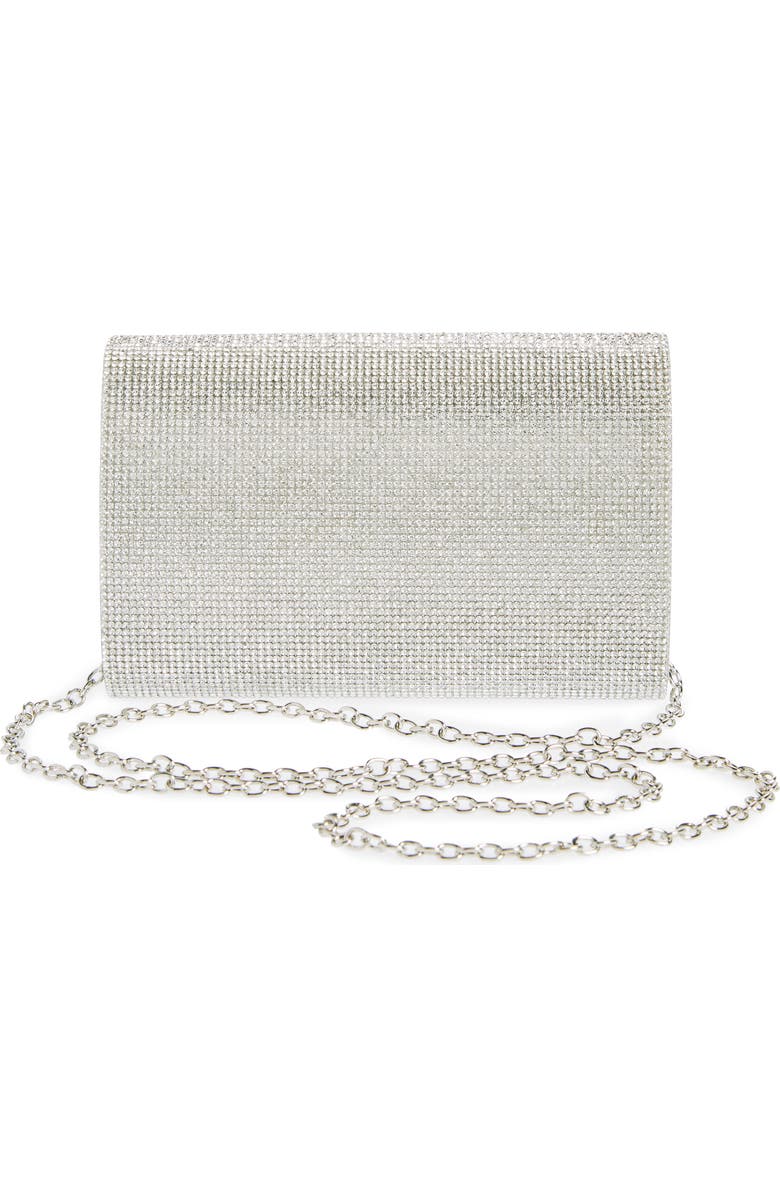 Jessica McClintock Alexis Rhinestone Crossbody Clutch, Alternate, color, Silver