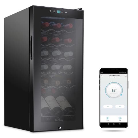18 Bottle Freestanding Wine Refrigerator, Wine Fridge with Wi-Fi Smart App Control