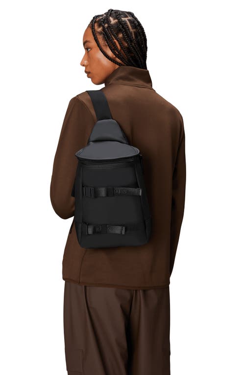 Rains Trail Waterproof Sling Bag In Black