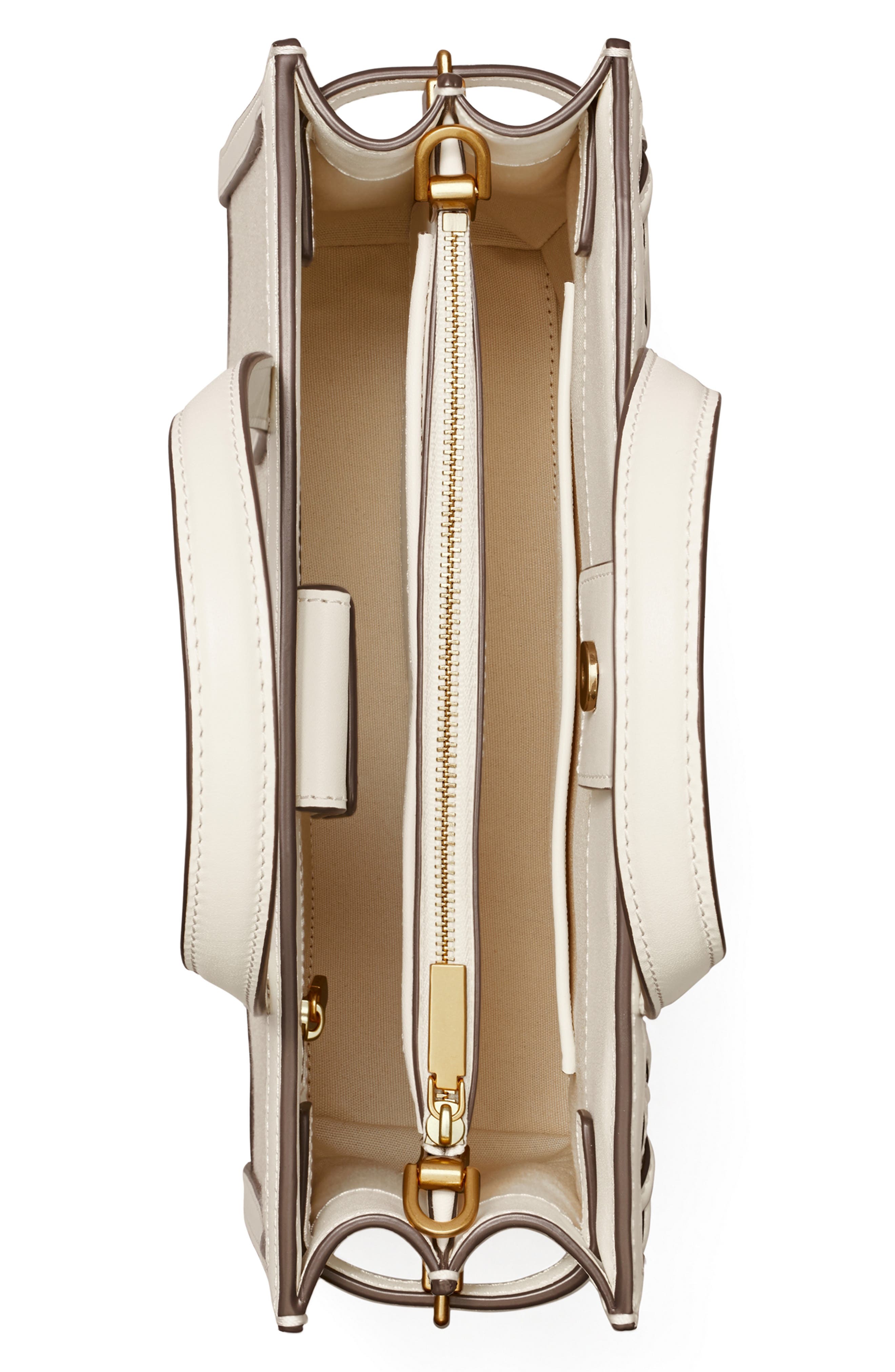 Tory Burch Walker Small Basket Weave Leather Satchel, Alternate, color, 