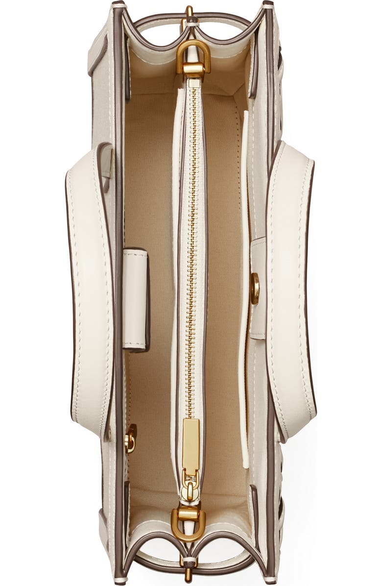 Tory Burch Walker Small Basket Weave Leather Satchel, Alternate, color,