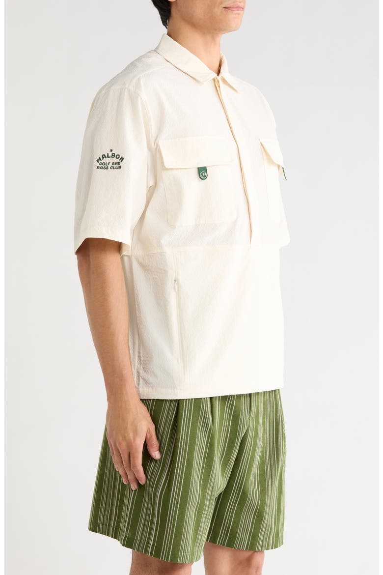 Bass Club Seersucker Popover Windshirt, Alternate, color, IVORY