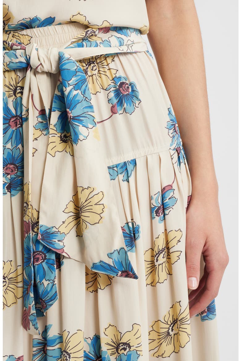 The Highland Floral Midi Skirt, Alternate, color, SUN GOLD FLORAL