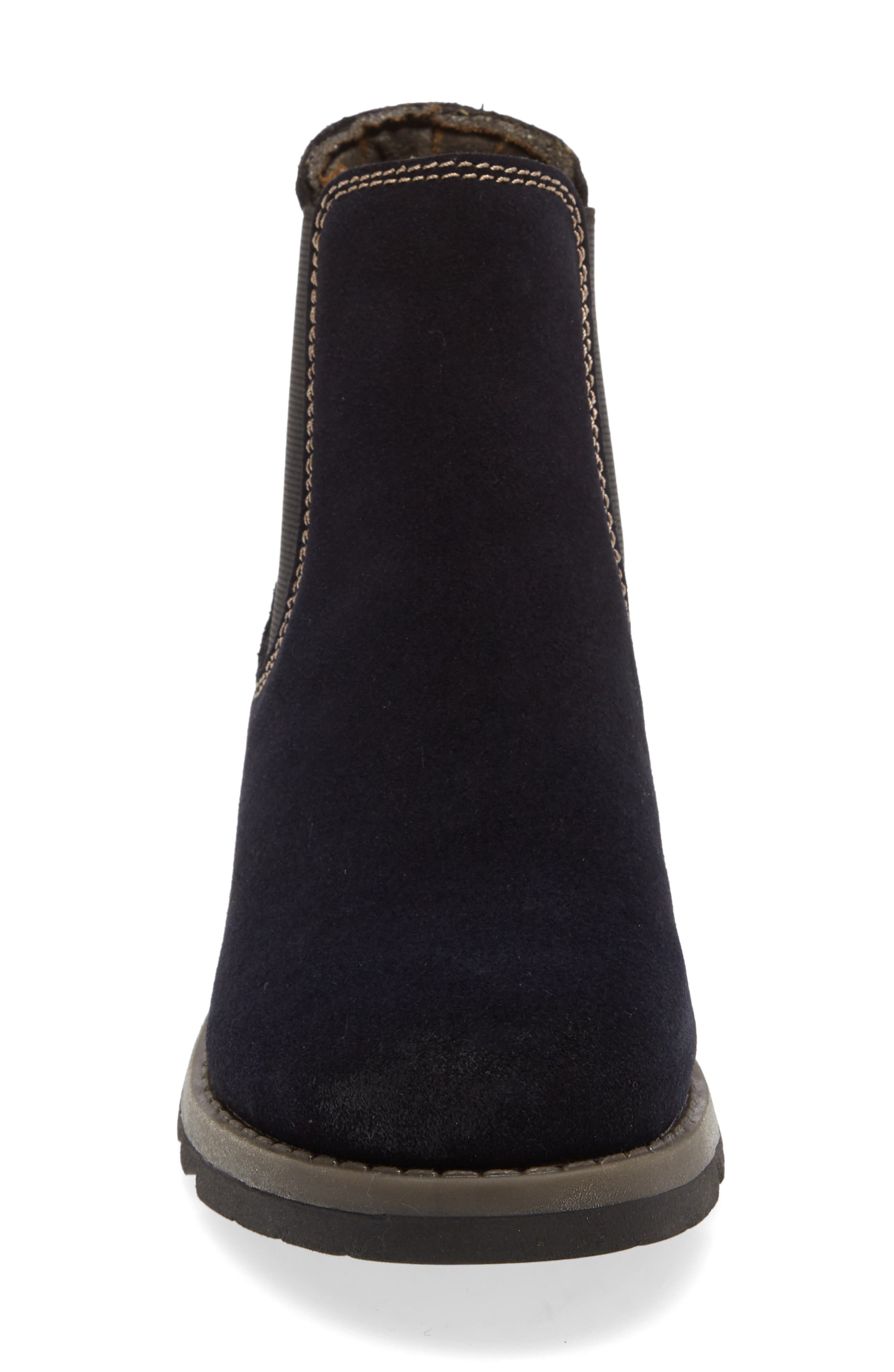 Fly London Salv Chelsea Boot, Alternate, color, Navy Suede