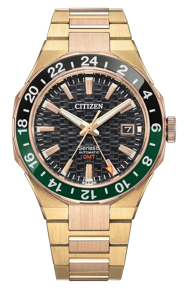 Citizen Series 8 880 GMT Automatic Goldtone Bracelet Watch, 41mm, Main, color, Two-Tone