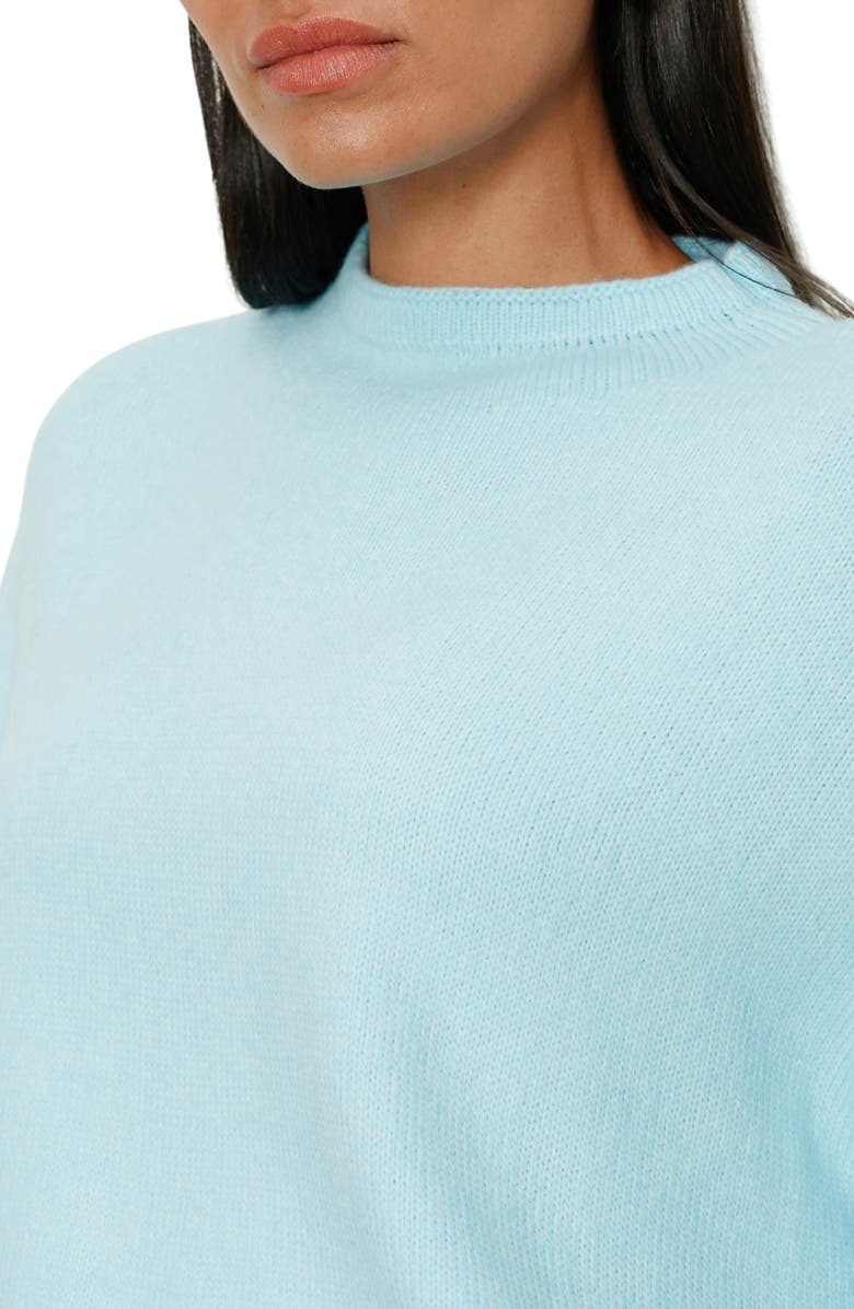 Sanctuary Elbow Sleeve Sweater, Alternate, color, Aquamarine Blue