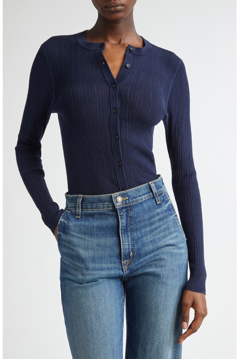 Fisher Rib Cardigan, Main, color, NAVY