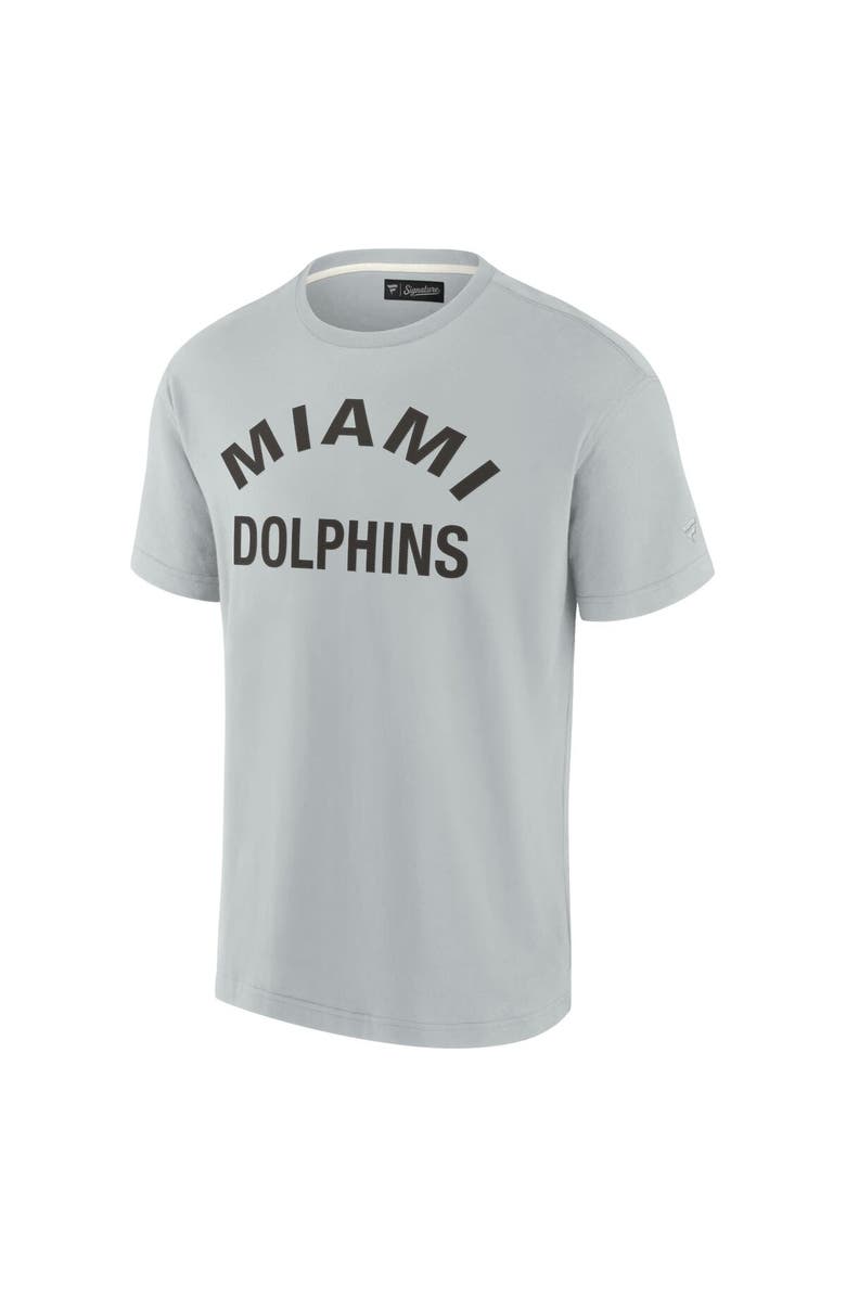 Fanatics Signature Unisex Fanatics Signature Gray Miami Dolphins Elements Super Soft Short Sleeve T-Shirt, Alternate, color, Gray