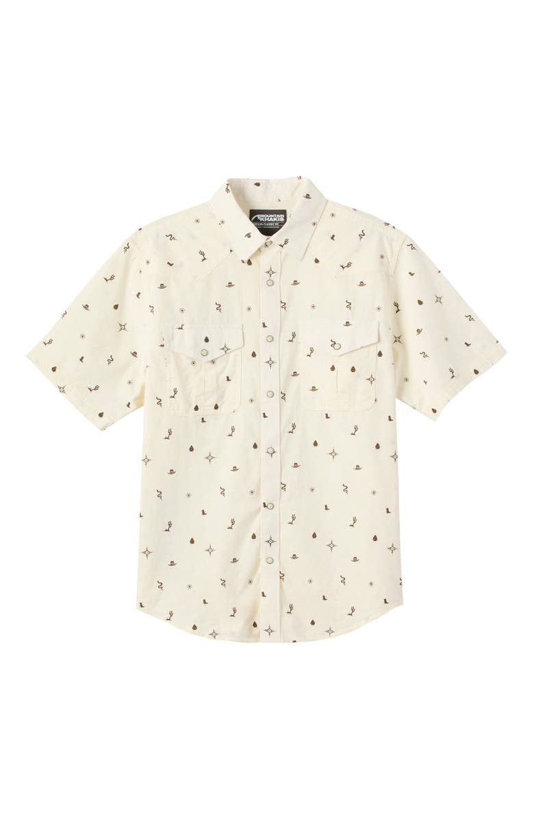 Mountain Khakis Rodeo Printed Short Sleeve Woven Shirt, Main, color, 