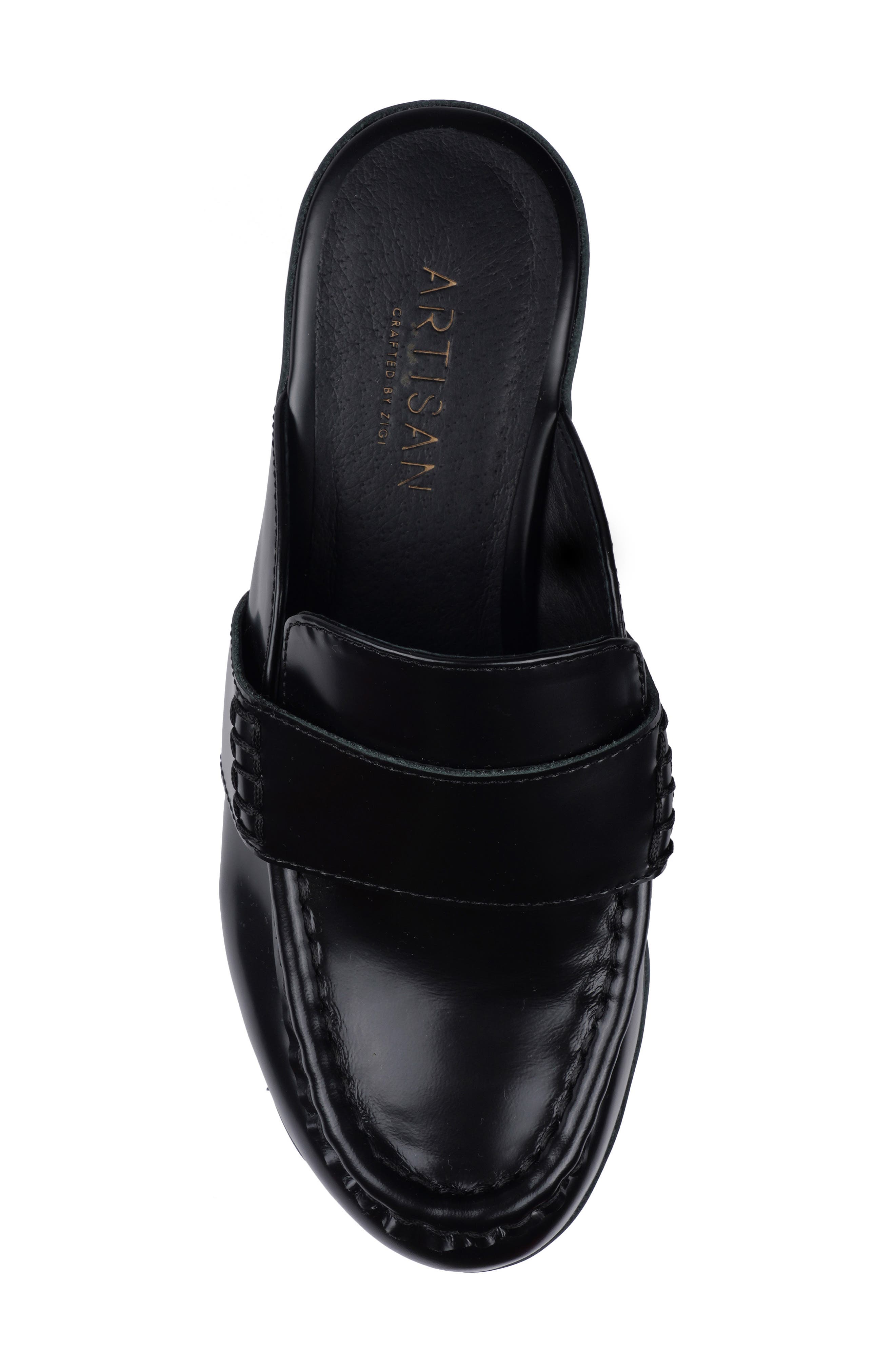 Artisan Crafted By Zigi Tally Platform Mule, Alternate, color, Black Leather