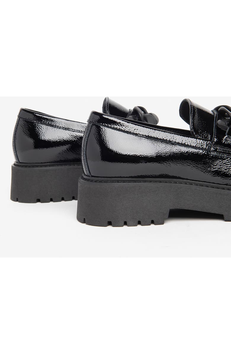 NeroGiardini Chain Platform Loafer, Alternate, color, Black Patent