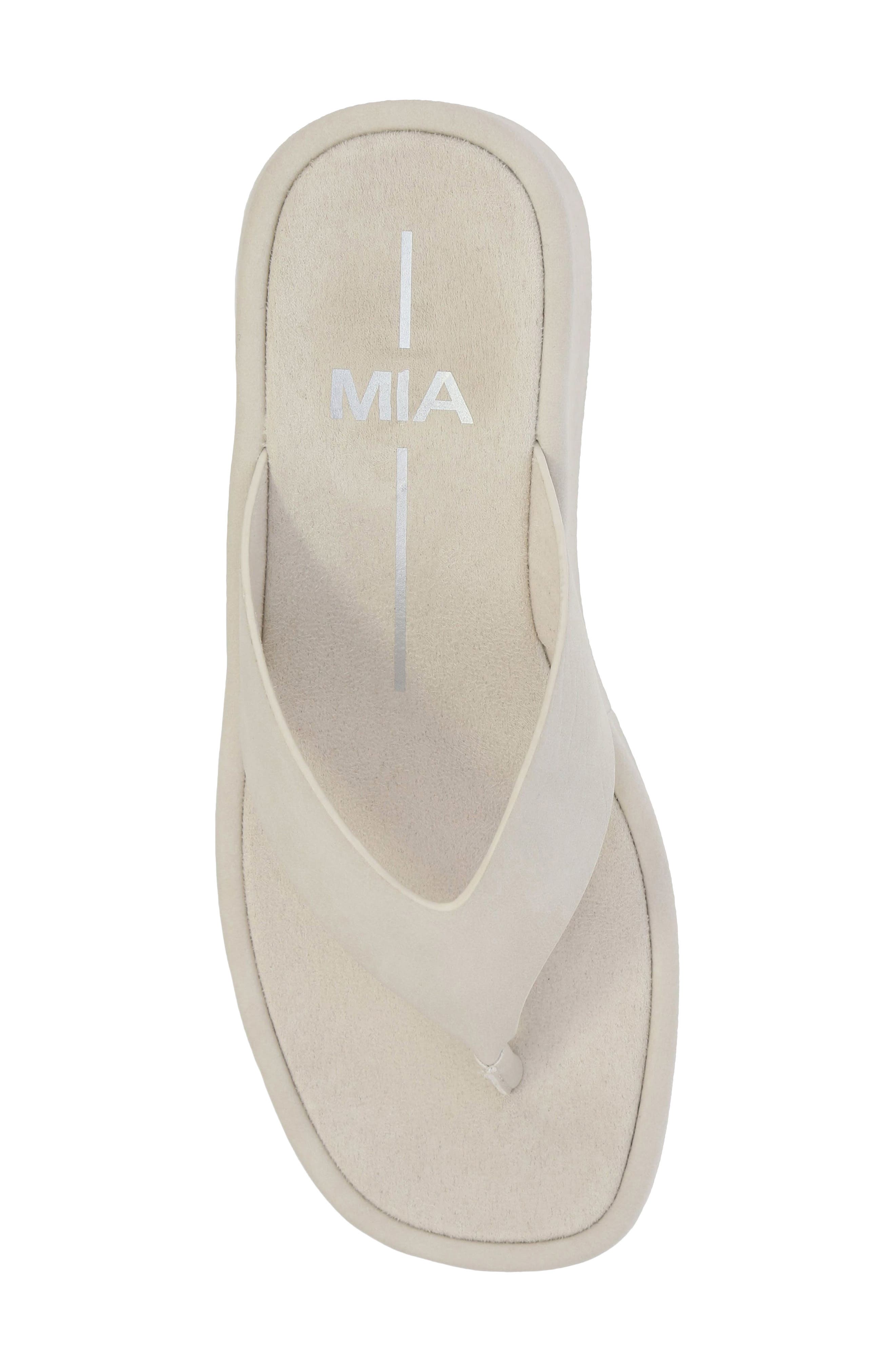 Niccola Platform Wedge Flip Flop, Alternate, color, ECRU