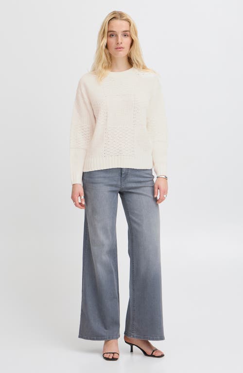 ICHI ICHI PATCHWORK KNIT PULLOVER SWEATER