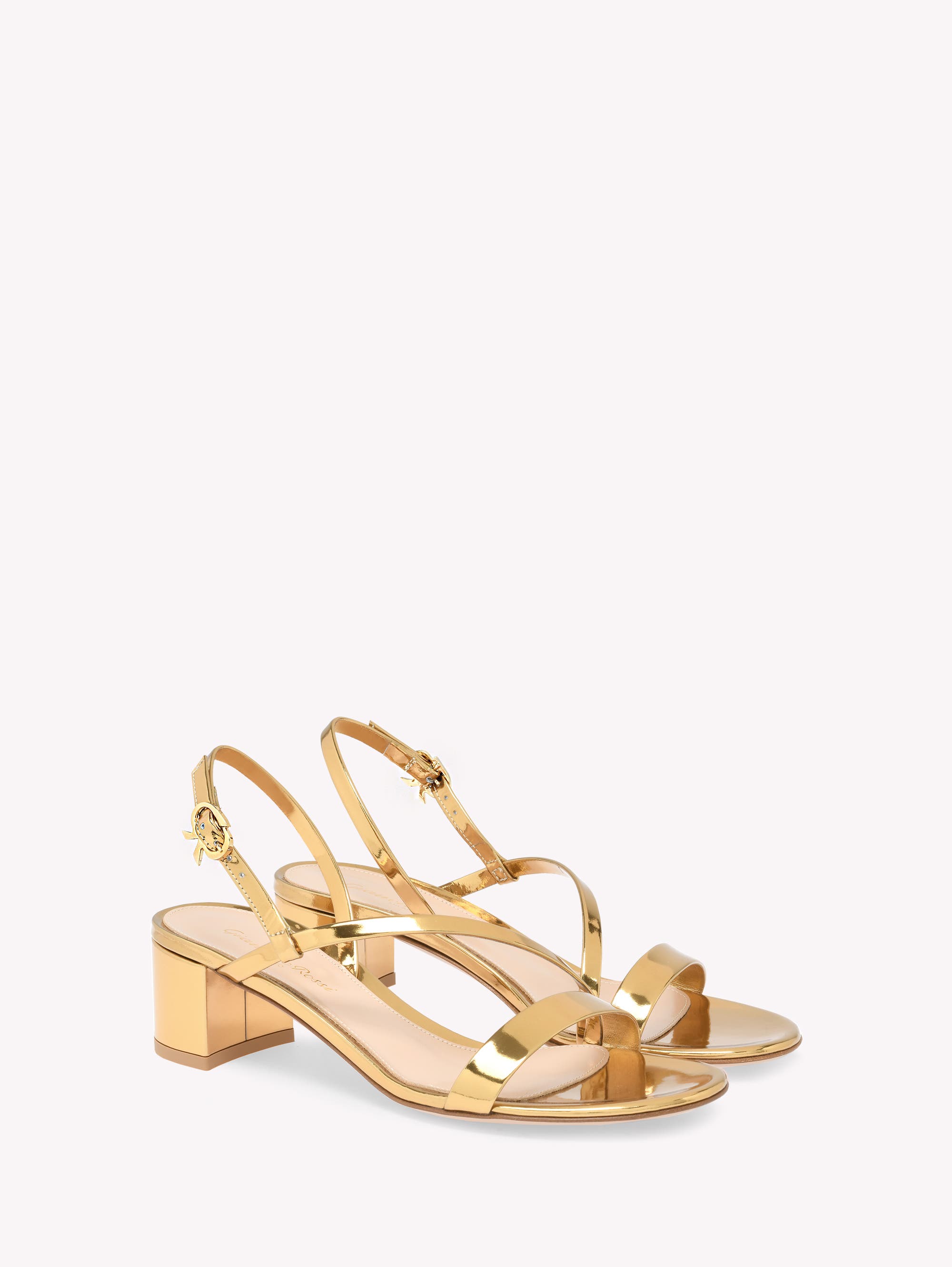 Gianvito Rossi Betsey Sandal, Alternate, color, Metallic Gold Calf