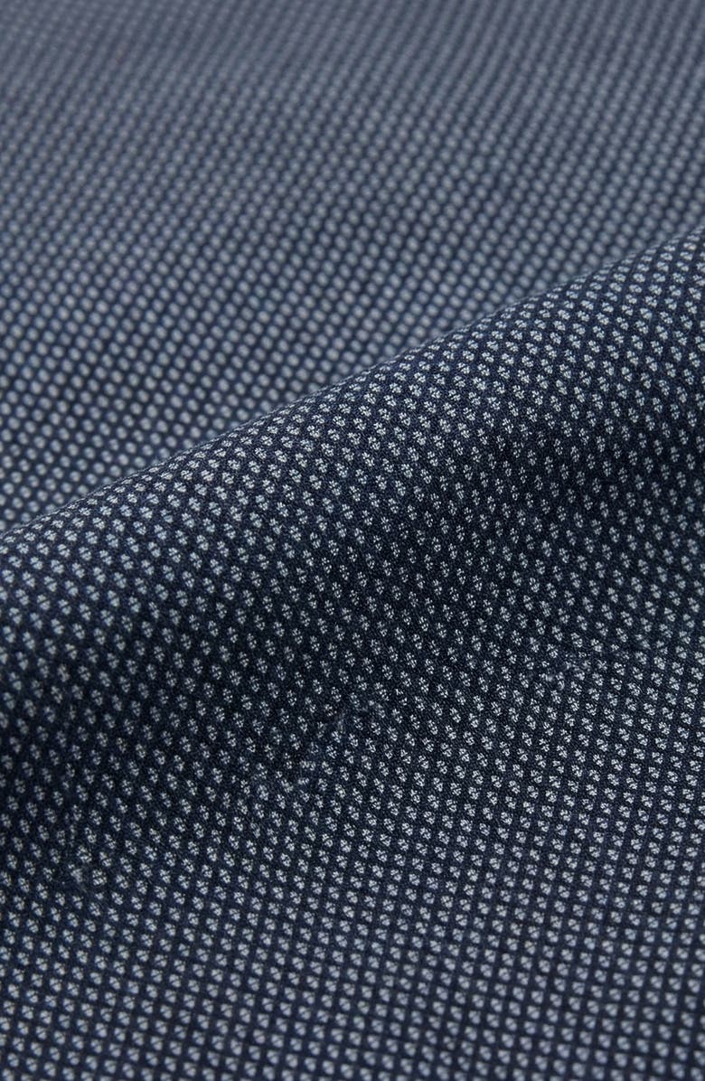 Report Collection Geometric Print 4-Way Stretch Short Sleeve Button-Up Shirt, Alternate, color, Indigo