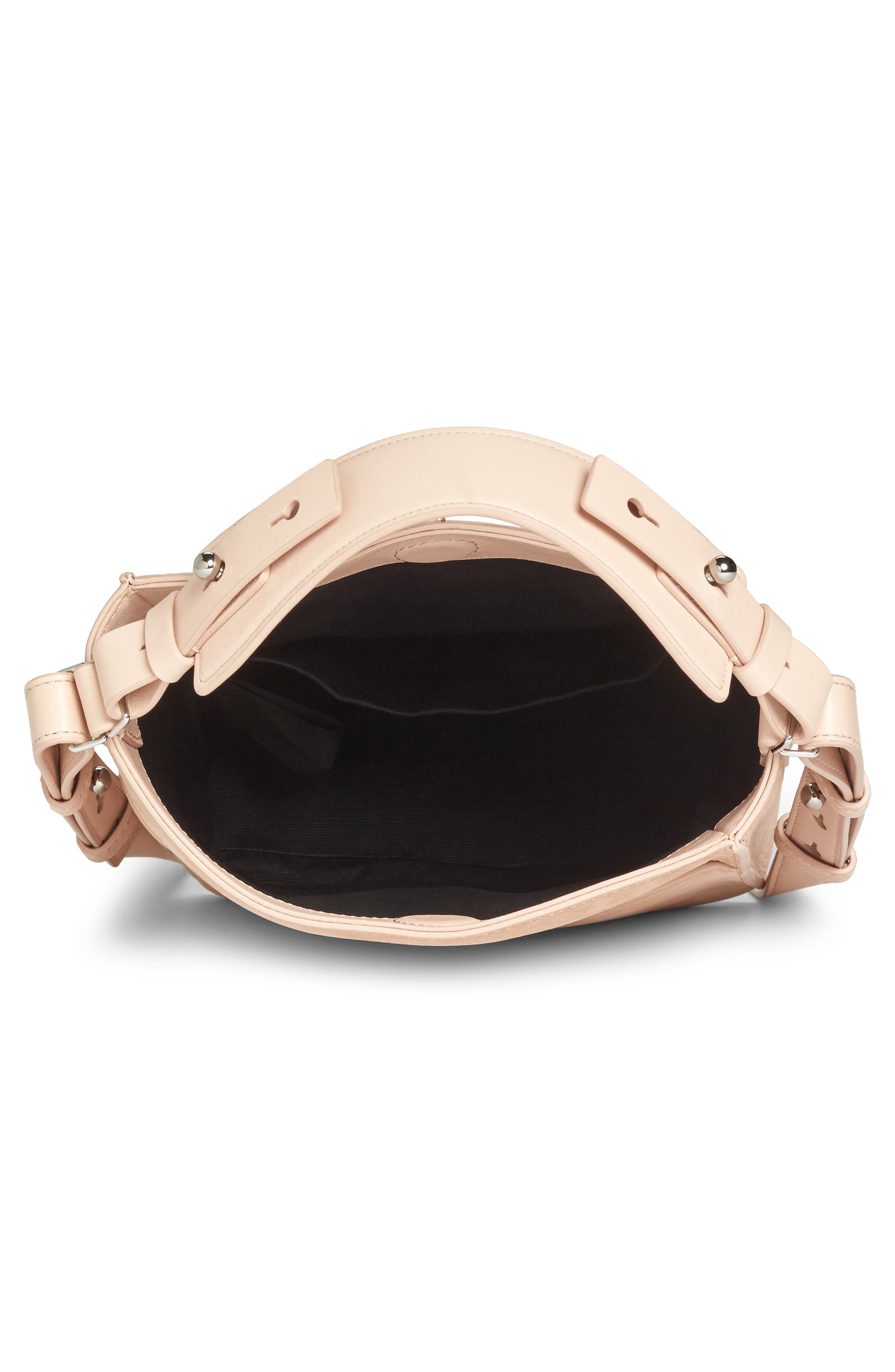 AllSaints Mini Mast Leather North/South Tote, Alternate, color, 