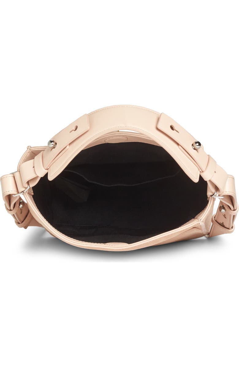 AllSaints Mini Mast Leather North/South Tote, Alternate, color,