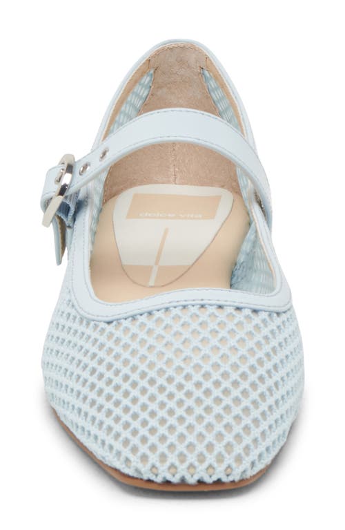 Dolce Vita Rodni Mary Jane Flat In Light Blue Woven Mesh