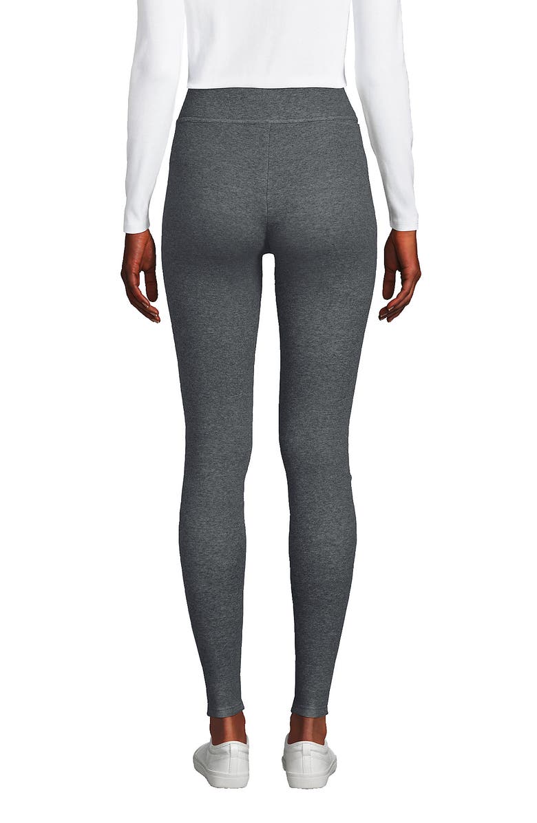 Lands' End High Rise Serious Sweats Fleece Lined Pocket Leggings, Alternate, color, Charcoal Heather