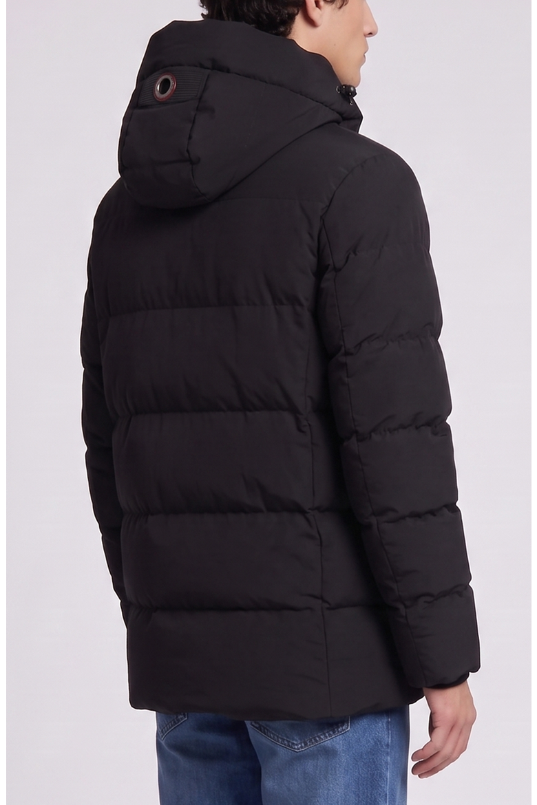 Hooded Puffer Jacket with Sleeve Pocket, Alternate, color, Black