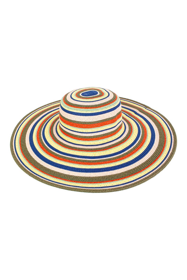 Drwe Stripe Sun Hat, Main, color, MULTI-COLOR