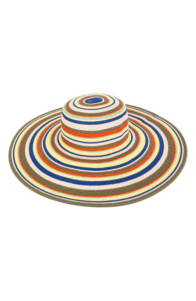 PETER GRIMM Drwe Stripe Sun Hat, Main, color, Multi-Color