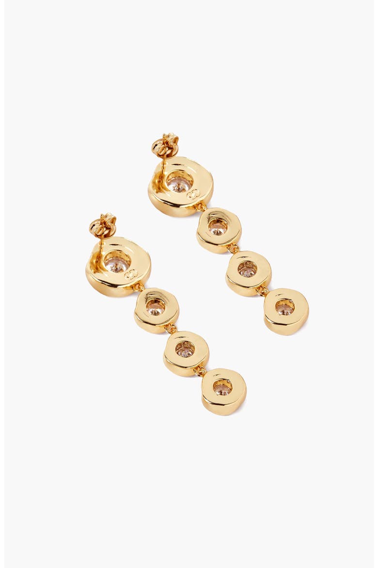Carlo Drop Earrings In Gold & Crystals, Alternate, color, Gold