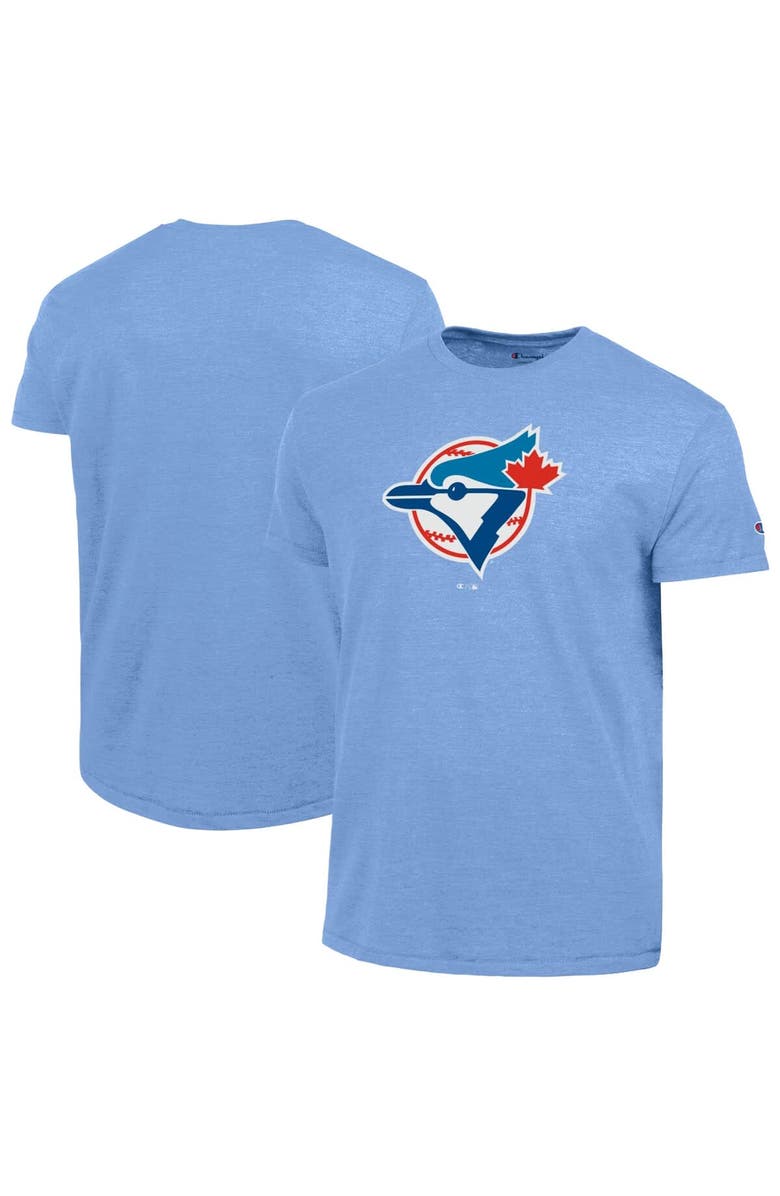 Champion Men's Champion Powder Blue Toronto Blue Jays Cooperstown Logo Tri-Blend T-Shirt, Main, color, Powder Blue