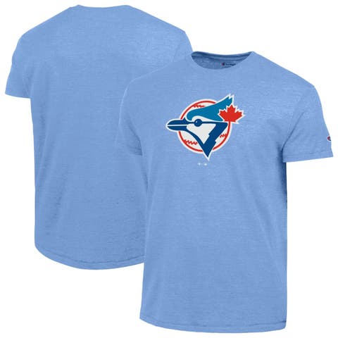 Men's Champion  Powder Blue Toronto Blue Jays Cooperstown Logo Tri-Blend T-Shirt