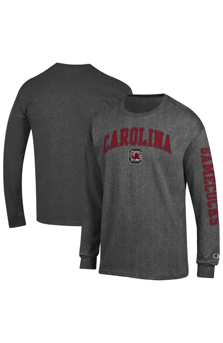 Champion Men's Champion Charcoal South Carolina Gamecocks Arch Over Logo 2-Hit Long Sleeve T-Shirt, Main, color, Charcoal