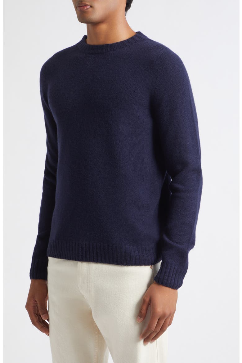 Norfolk Sea Island Cotton Crewneck Sweater, Alternate, color, MIDNIGHT