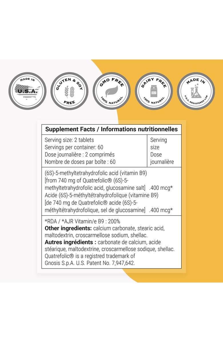 SuperSmart SuperFolate 400mcg / 4g, Alternate, color, NO COLOR