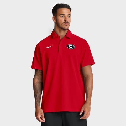 Men's Nike Red Georgia Bulldogs Coaches Sideline Dri-FIT Polo