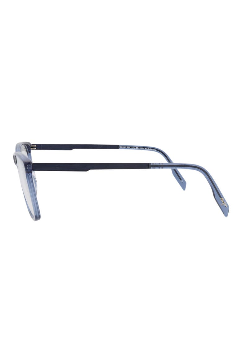 Core Optical 56mm Rectangular Reading Glasses, Alternate, color, BLUE BLUE TRANSPARENT