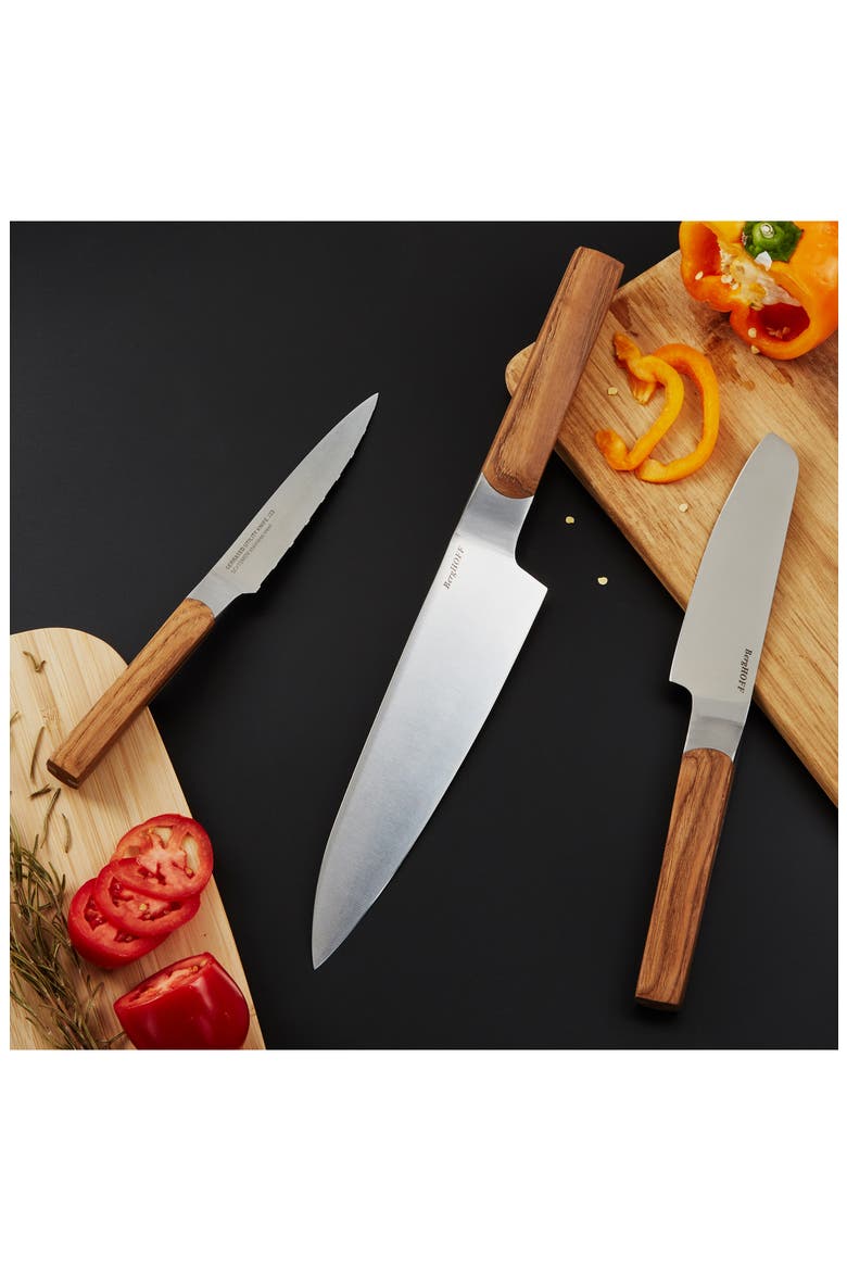 Dina 3-Piece Knife Set, Alternate, color, BROWN