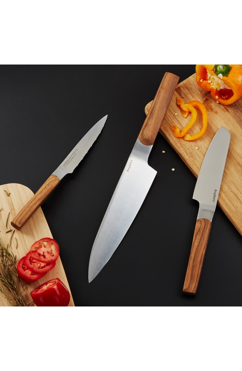 BergHOFF Dina 3-Piece Knife Set, Alternate, color, Brown