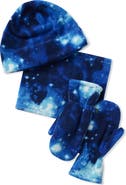 Lands' End Kids Cozy Fleece Hat-Scarf-Gloves Set