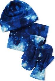 Lands' End Kids Cozy Fleece Hat-Scarf-Gloves Set