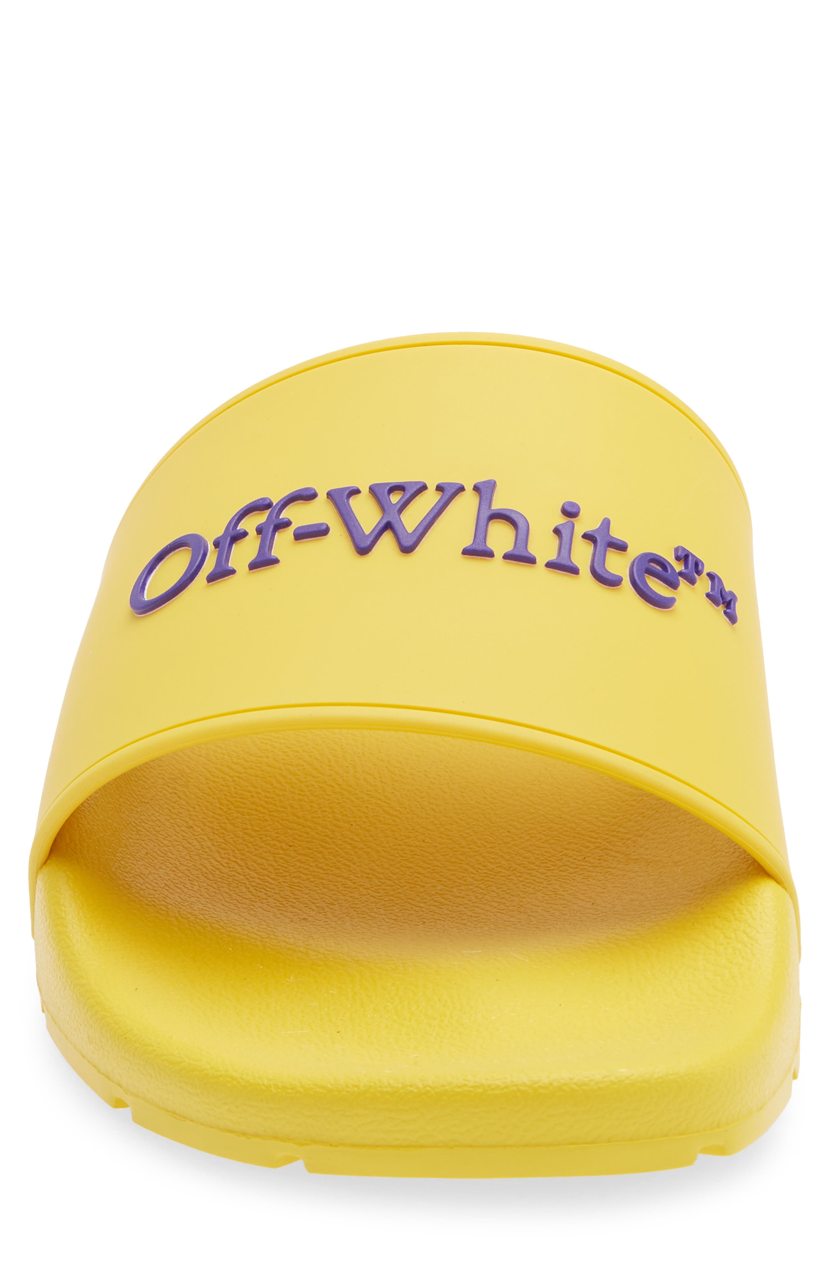 Off-White Bookish Slide Sandal, Alternate, color, Light Orange - Dark Blue
