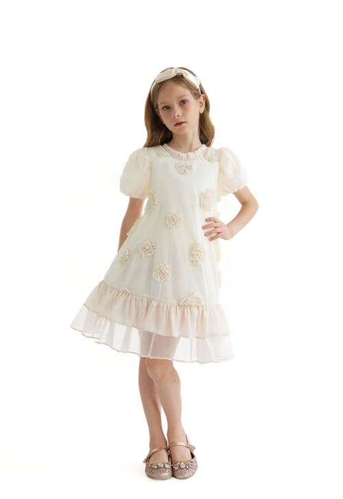 Sweet Cactus Floral Granada Dress In Neutral